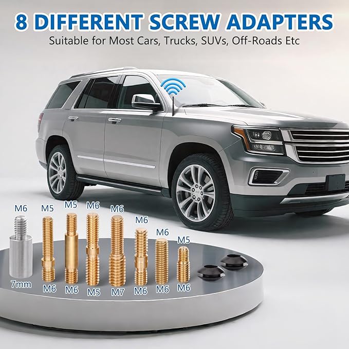 4 Inch Car Truck Antenna Replacement, Aluminum Car Wash-Proof Short Car Antenna Mast Vehicle AM FM Stereo Radio Antennas for Cars Trucks Pickups Off-Roads