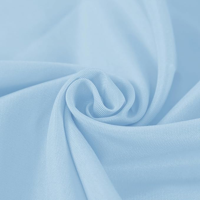 Fokitut 2 Pack Waterproof Rectangle Tablecloth, 60x120 Inch,Stain Resistant and Wrinkle Polyester Table Cloth, Fabric Table Cover for Kitchen Dining, Wedding, Party, Holiday Dinner-Blue Mist