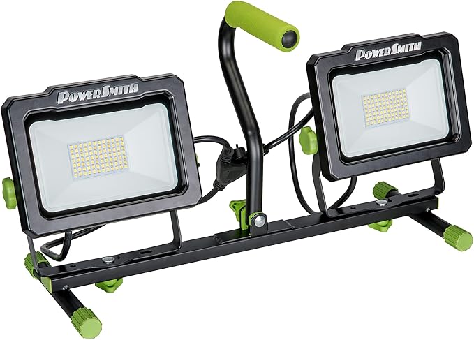 PowerSmith PWLD140T 14,000 Lumen Tripod LED Work Light with All Metal 60 in. Telescoping Tripod Stand