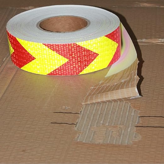 Industrial Reflective Tape 1 inch Wide for Trailer, Outdoor Waterproof High Visibility Safety Warning Adhesive Strips (166 feet)