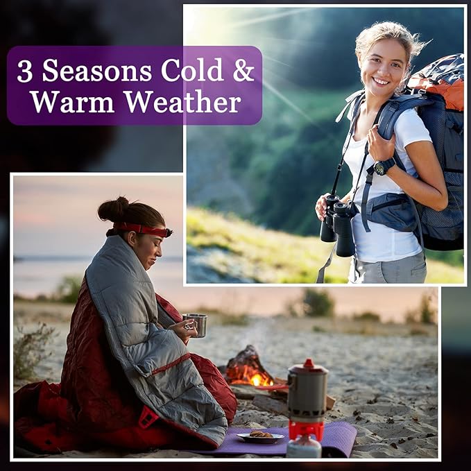 Macarrie 6 Pack Bulk Sleeping Bags for Homeless Donation, 0 Degree Waterproof Sleeping Bags with Compression Sack for Adults Winter Cold Weather Care Camping Hiking Emergency