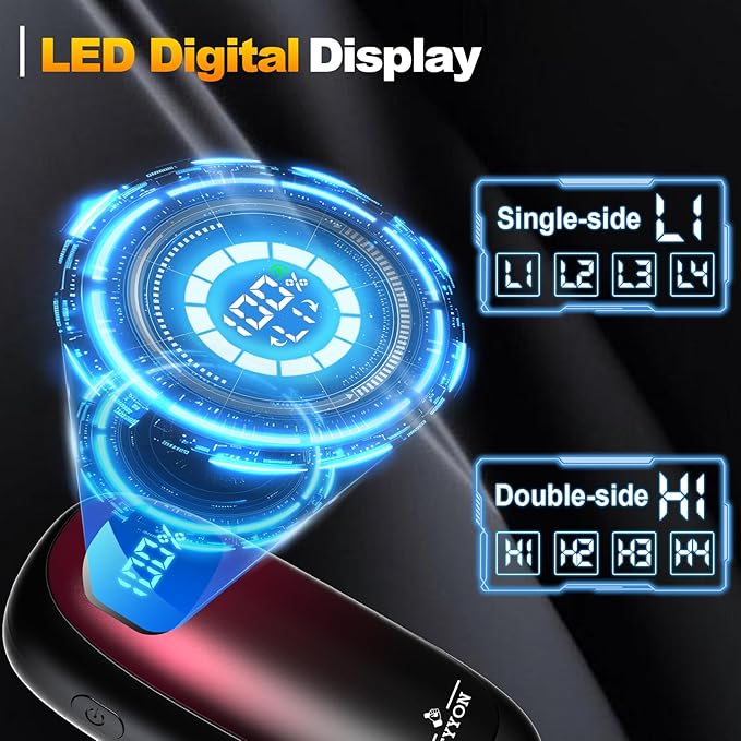 Hand Warmers Rechargeable-Electric Hand Warmers, Max 16 Hrs Warmth Up to 127℉, LED Display & Flashlight, Dual-Side Heating Portable Heater, Hunting Camping Essentials, Gifts for Men Women Raynauds