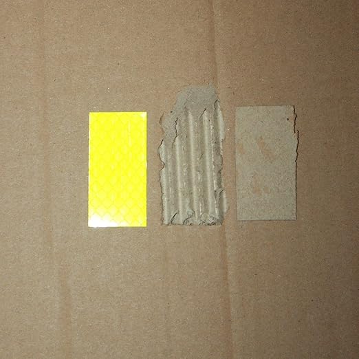 Fluorescent Reflective Stickers 1 inch X 2 inch, Outdoor Waterproof High Visibility Warning Safety Adhesive Reflector (60 Pcs)