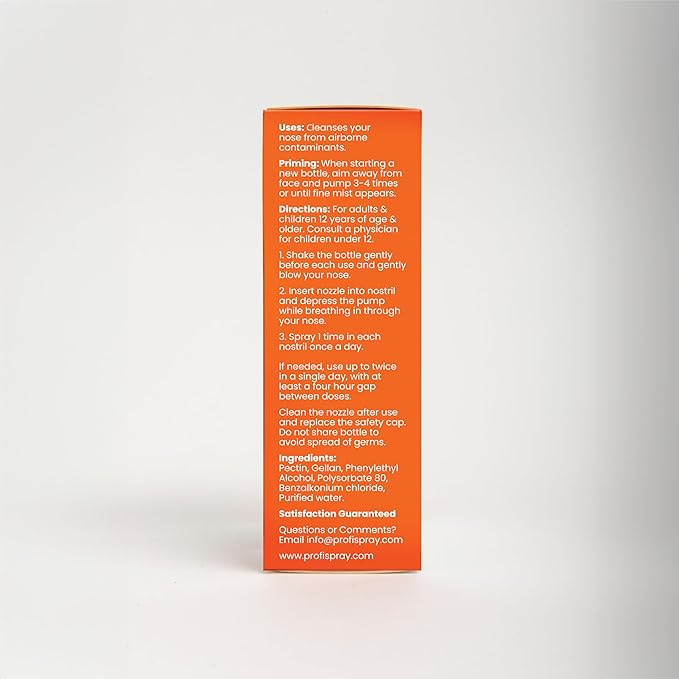 Profi™ Everyday Nasal Spray - Helps Defend Against Airborne Germs and Allergies, Lasts Up to 8 Hours, Advanced Nasal Spray for Air Travel, Work, Conferences & Indoor Gatherings - 90 Sprays, 0.36 FL OZ