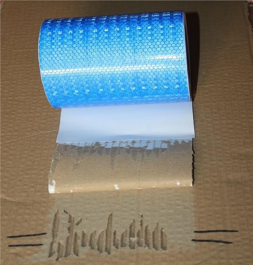 Reflective Tape Blue 10 inch, Outdoor Waterproof High Visibility Warning Industrial Marking Tape, Safety Stickers (11 feet)