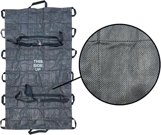 Rescue Essentials Quiklitter XL, Black Nylon Handles, Black Non-Woven Fabric, 1000 Lb Rated, Latex Free for Patient Transport and Casualty Evacuation