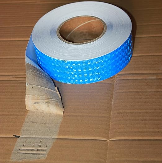 Blue Reflective Tape 2 inch Wide, Outdoor Waterproof High Visibility Warning Industrial Marking Tape, Safety Stickers (168 feet)