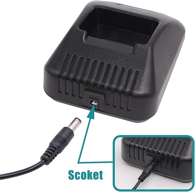 Replace KSC-25 Rapid Charger Compatible for Kenwood TK-2140 TK-3140 TK-2160 TK-3160 TK-2170 TK-3170 TK-2360 TK-3360 NX-220 NX-320 Radio KNB-57L KNB-55L KNB-35L KNB-56N KNB-26N