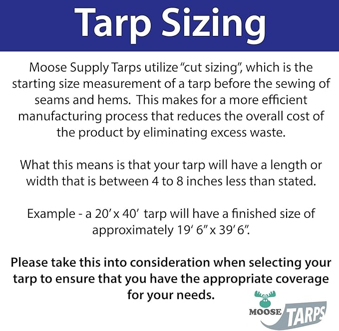 15' x 30' Waterproof Tarp, Medium Duty Reversible Blue/Silver, Multipurpose Indoor and Outdoor Tarps for Tents, Wood Cover, Furniture, Car, Boat, Pool, Tear Resistant, Blue