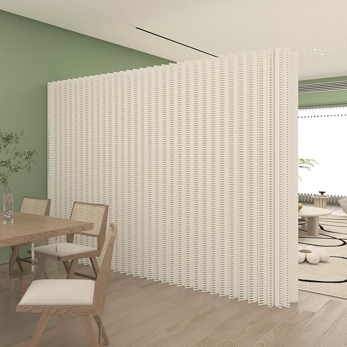 Foldable Room Divider Privacy Screens Movable Temporary Wall Space Partition, 5.25~9.19 FT Tall, 6.56~16.4 FT Width, Choice of Various Sizes and Styles