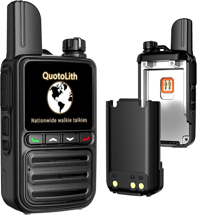 Long Range Walkie Talkies 2 Pack - Unlimited Nationwide Two-Way Radios with Free Lifetime SIM Card,4G PoC for Construction/Fleet Dispatch/Family Emergencies