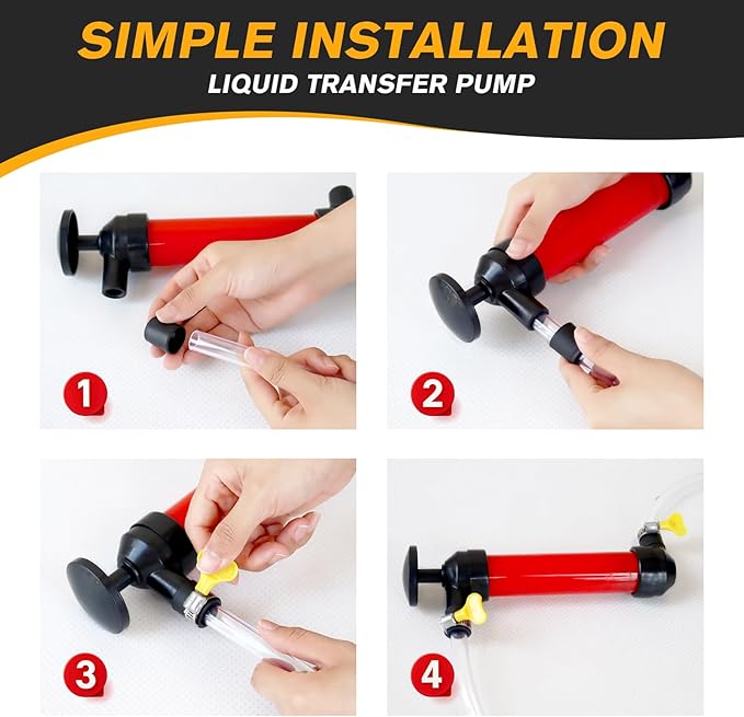 Multi purpose liquid transfer pump,manual pump siphon, fish tank siphon pump, fuel siphon pump, lawn mower oil pump, RV Antifreeze Pump Kit.Suitable for transferring liquids such as water and fuel.