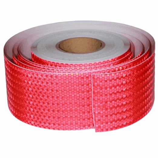 Red Reflective Tape 4 inch Wide for Bikes, Outdoor Waterproof High Visibility Safety Warning Reflector Sticker Strips (168 feet)