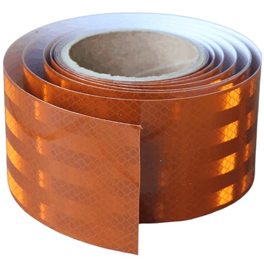 Brown Non Fading Reflective Tape Outdoor Waterproof 3 inch Wide for Truck, High Visibility Safety Adhesive Stickers (10 feet)