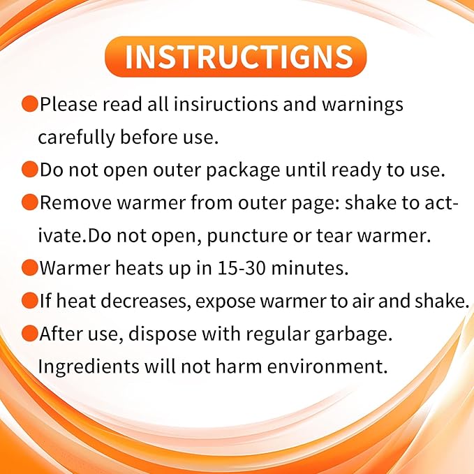Hand Warmers Disposable - Up to 15 Hours of Heat - 50/100/200 Pack Super Long Lasting Air Activated Warmers, All Natural, Portable for Body, Hands & Toes - Odorless Hot Warmer Heater for Outdoor Sport