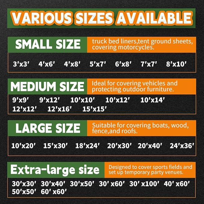 RAINDEWAY Tarps Heavy Duty Waterproof 7x7 Feet(2 Pack),10Mil Thick Multipurpose Poly Tarp Cover with Metal Grommets and Reinforced Edges,Silver/Brown Tarp