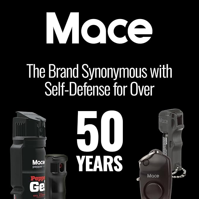 Mace Personal Safety Alarm & Mace Pepper Spray Kit - Loud 130db Siren with Built in Emergency Whistle, 10 Feet Range Pocket Model (0.42 oz) Self Defense Pepper Spray for Women & Men - Black