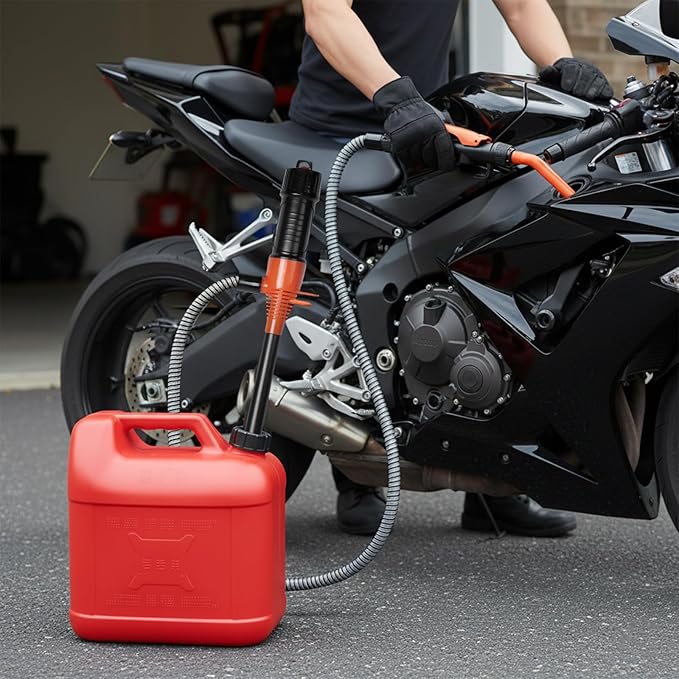 Battery-Powered Fuel & Fluid Transfer Pump, Up to 3 GPM, 38" Intake Tube & Hose, Adjustable Nozzle, Portable Siphon for Gas/Diesel/Kerosene/Water — Pump Only, No Container (Batteries Not Included)