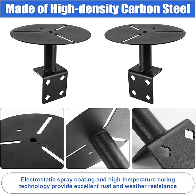 2PCS Strobe Light Mounting Bracket, Bolt-on Trucks Mirror Bracket for Mounted Warning Lights, Fit for Magnetic Emergency Strobe Light