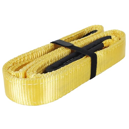Lift Sling Straps,2" x 6' 2-Ply Heavy Duty Flat Eye Lifting Sling Straps for Hoist, Nylon Lifting Strap Rigging Moving Towing Hoisting Gear 6500 lbs Vertical, 5200 Choker, 13000 Basket Load