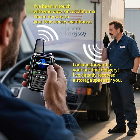 12 Pack Global Walkie Talkie-Unlimited Distance Walkie Talkie-Long Distance walkie Talkie with Clear Audio for Truck Drivers to Communicate remotely During Logistics Operations(SIM Card Included)