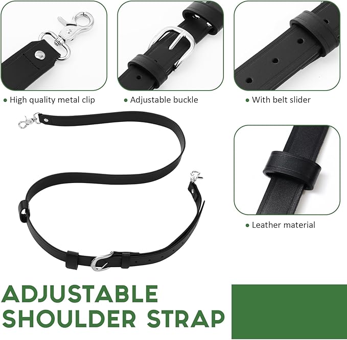Eccliy Radio Strap Firefighter Leather Radio Holster EMS EMT Bundle Set with Belt, Strap, Anti-sway Tape for Firefighters, EMT, Police, Search and Rescue