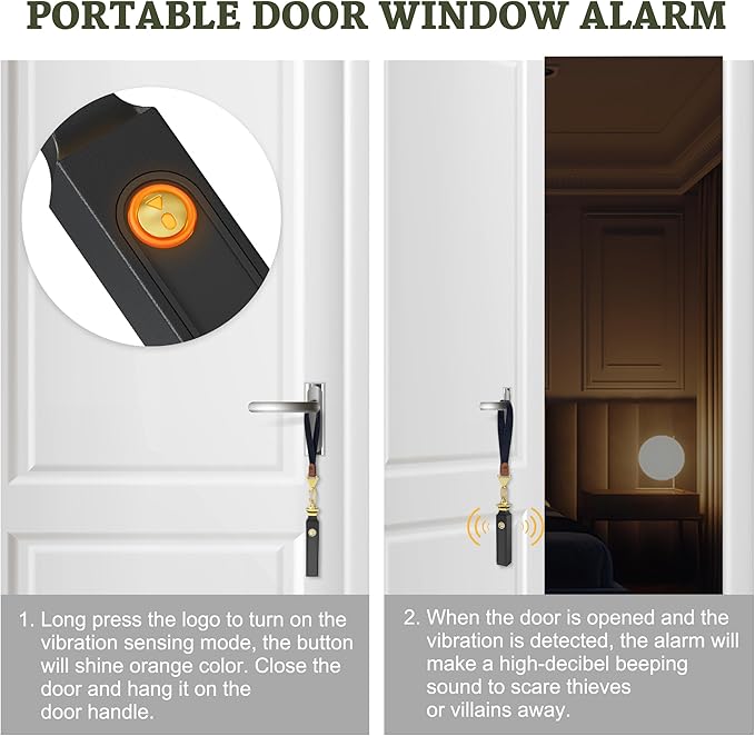 Personal Safety Alarm for Women, Rechargeable Door Alarm and Window Alarm, 125dB Self Defense Alarm with Strobe Light, Safe Sound Personal Alarm with Matching Wrist Key Chain (Energetic Green)