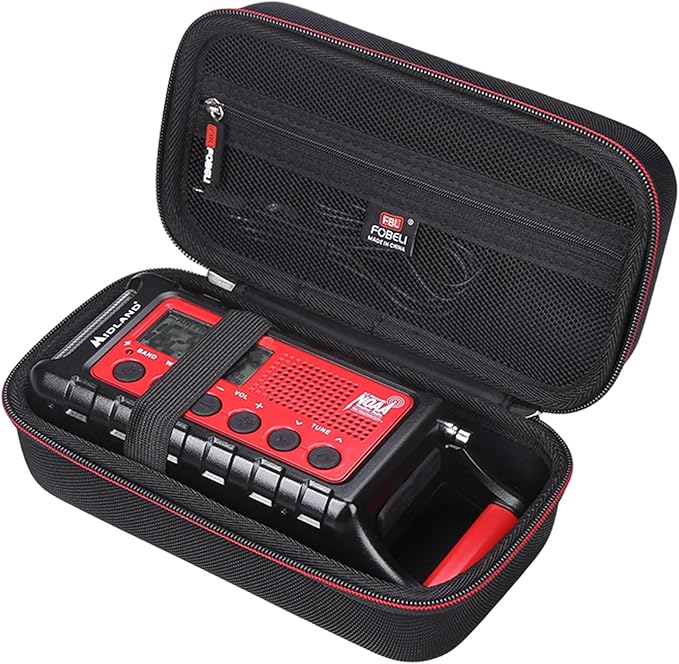 FBLFOBELI Hard EVA Storage Case Compatible with Midland ER310/ER310PRO/ER210 /ER300/ER50 Emergency Crank Weather AM/FM Radio, Portable Travel Container Bag (Case Only) (Black)