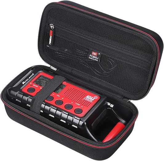FBLFOBELI Hard EVA Storage Case Compatible with Midland ER310/ER310PRO/ER210 /ER300/ER50 Emergency Crank Weather AM/FM Radio, Portable Travel Container Bag (Case Only) (Black)