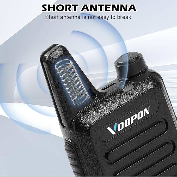 Rechargeable Walkie Talkies for Adults 22 FRS Channels Two-Way Radios with Earpieces Long Range VOX Mini Transceivers for Business Company USB Charger for Camping Hiking Church Shop (10 Pack)