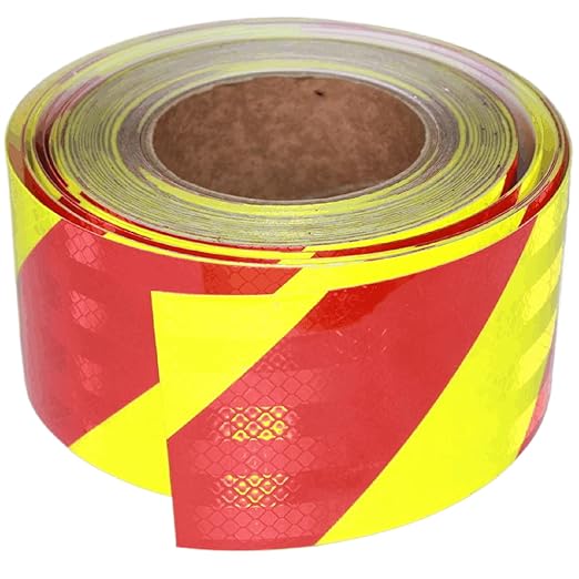 Non Fading Reflective Tape 3 inch Wide, Outdoor Waterproof High Visibility Warning Industrial Marking Tape, Safety Stickers (68 feet)
