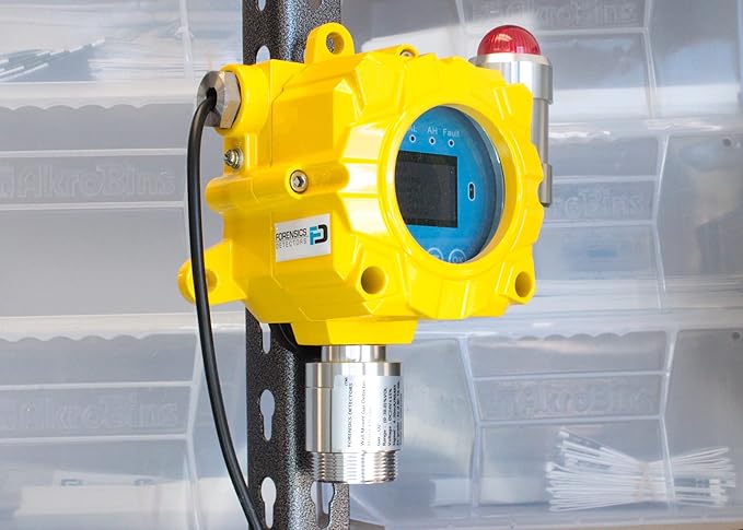 Oxygen Detector by Forensics | Industrial Wall Mount | Continuous Monitoring | USA NIST Traceable Calibration | Explosion Proof | Sound & Light Alarms | Relay Output | 0-30% O2 |