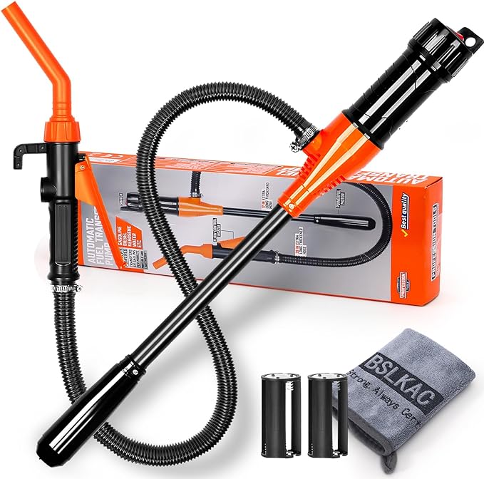 Portable Water & Fuel Transfer Pump Battery Powered - Electric Siphon Pump for Gasoline/Diesel/Water Transfer, Multi-Use Handheld Pump for Outdoor Travel, Lawn Mower
