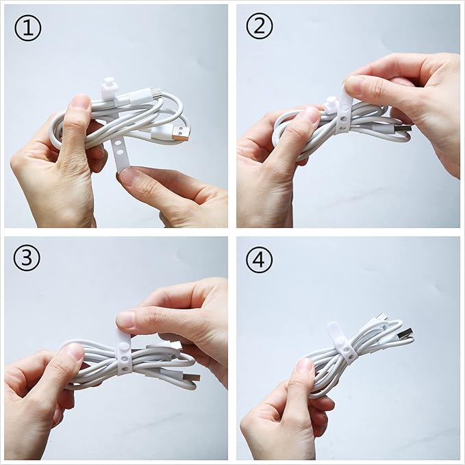 2PCS Clear Electronics Organizer Boxes, 8 Capacity Acrylic Charger Organizer, Cord Organizer Case with 20 Wire Ties, Data Cable Storage Box for Home, Office (Small Without Cover)