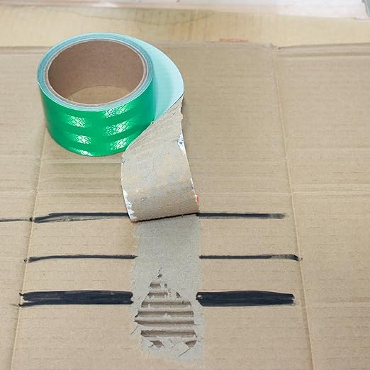Non Fading Green Reflective Tape Outdoor Waterproof 2 inch, High Visibility Warning Industrial Marking Tape, Safety Stickers (11 feet)