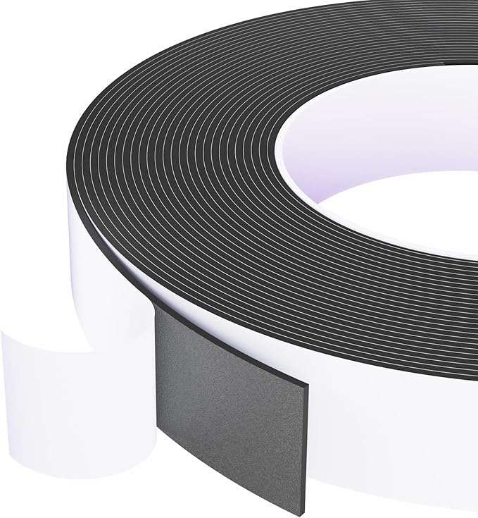 Black Foam Weather Stripping Door Seal,1 Inch Wide X 1/17Inch Thick,Foam Insulation Tape,Air Conditioner Window Seal,Door soundproofing,Total 33 Feet Long