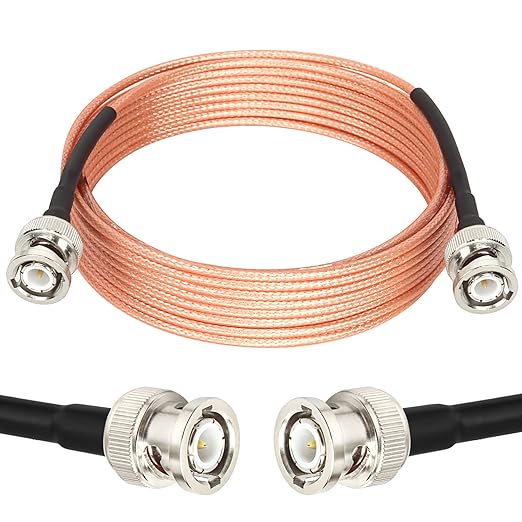 XRDS -RF BNC Cables 15FT, 50 Ohm BNC Male Cable RG316 Antenna Cable for Antenna Scanners Handheld Ham Radios etc.