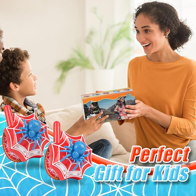 Walkie Talkies for Kids Boys Toys for Ages 3-12 5-7 Girls Toy 3 4 5 6 7 Year Old Boy Birthday Gift Long Range 2 Way Radio Hiking Camping Games Halloween Christmas Stocking Stuffers 2 Pack