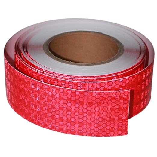 Red Reflective Tape 2 inch Wide for Bikes, Outdoor Waterproof High Visibility Safety Warning Reflector Sticker Strips (68 feet)