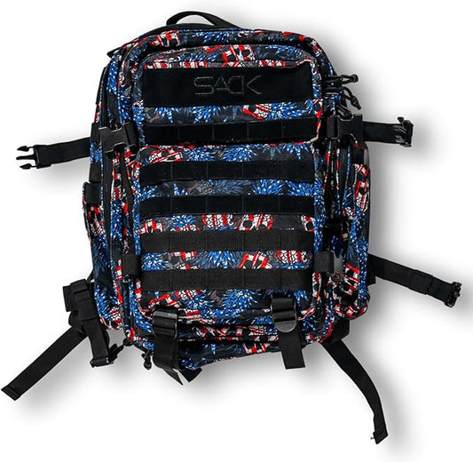 Combat Iron 25L Military Tactical Backpack for Men & Women, Molle Daypack Bug Out Bag, Hiking, Camping, Travel Rucksack with Bottle Holder, USA Pineapple Grenade Design