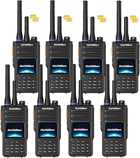 (Lifetime Free) Rapid Dual-Mode GPS Global Unlimited Range Walkie Talkies Long Range Two Way Radio with 4G LTE PoC & UHF PTT, Encrypted Calls, IP68 Waterproof for Outdoor, Logistics & Emergency