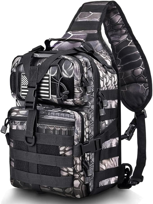 HAOMUK Tactical Sling Bag Pack Military Rover Shoulder Sling Backpack EDC Molle Assault Range Bag