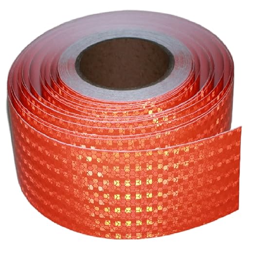 Orange Reflective Tape Outdoor Waterproof 3 inch Wide for Cars, High Visibility Safety Warning Adhesive Stickers Strips (66 feet)