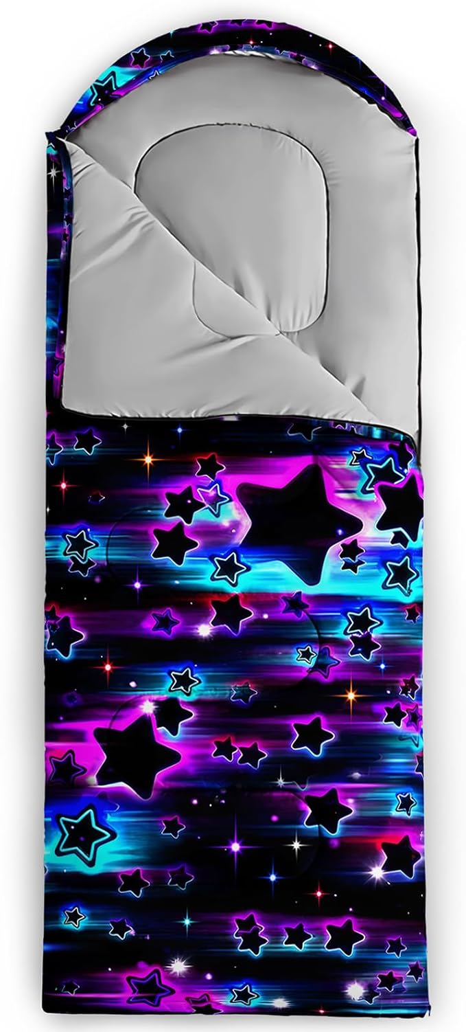 QOOMO Camping Sleeping Bags,3 Season Warm & Cool Weather,Lightweight,Waterproof Sleeping Bags for Adults & Kids,Traveling,and Outdoors,Camping Gear Equipment