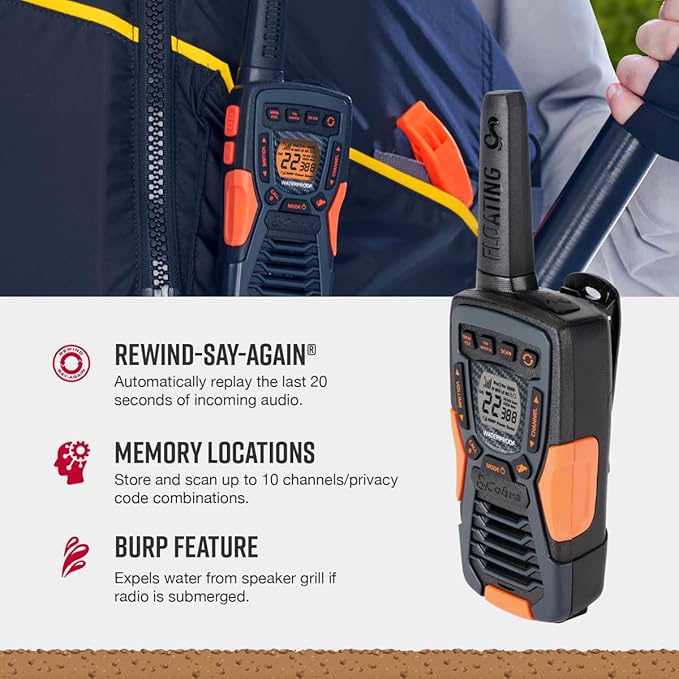 3-Pack Bundle of Cobra ACXT1035R FLT Floating Walkie Talkies