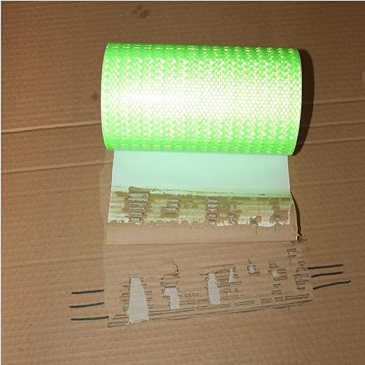 Reflective Tape Green 10 inch, Outdoor Waterproof High Visibility Warning Industrial Marking Tape, Safety Stickers (11 feet)