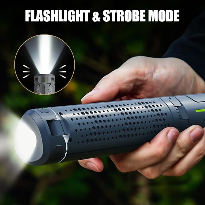 BUBRA Telescopic Camping Lantern with 40" Stand, 8000mAh Rechargeable Work Light, 1000LM Flashlight, IP44 Waterproof Tripod Base, Dimmable LED for Hurricane, Emergency, Repair