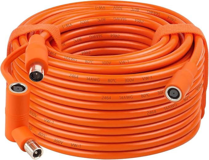 14AWG DC 8mm Extension Cable for Solar Panel 75FT,DC7909 Solar Panel Cable Female to Male with DC8020 Male Adapter Compatible with Aker,GZ Yeti,BLUETT,Jackery Portable Power Station - 75 Foot