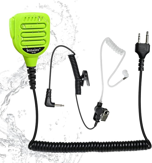 WODASEN Speaker Mic Walkie Talkie Handheld Microphone Shoulder Lapel Mics for GXT LXT GXT1000VP4 GXT1000 LXT500VP3 GXT1050VP4 LXT600 AVPH10 GMRS FRS X-Talker Radio (128-Green)