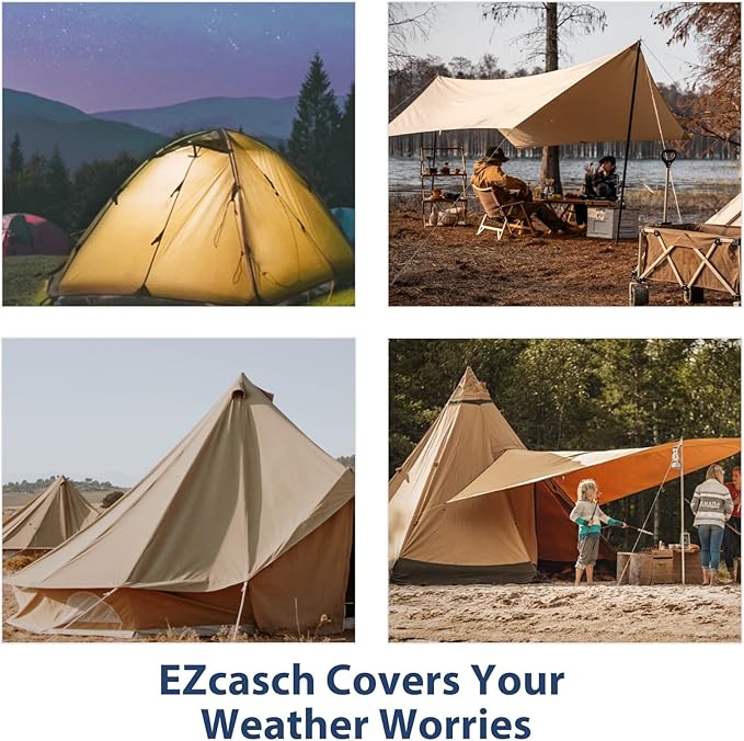 12’x16’ Canvas Tarps Heavy Duty Waterproof Tarpaulins with Aluminum Grommets,UV Resistant, 22Mil Multipurpose Drop Cloth, 14oz Cover Sheet for Outdoor and Indoor Use with Ropes Yellow